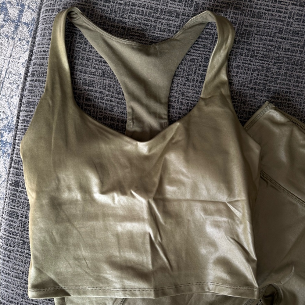 Fabletics Olive Green Workout Set - Picture 2 of 6